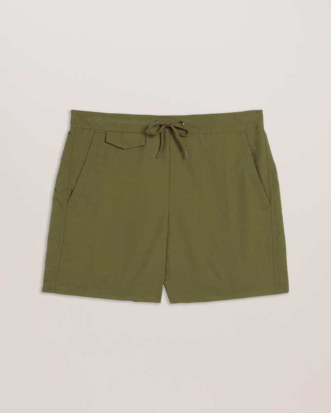 Short Ted Baker Plain Swim Vert Olive Homme | LRS-14127138